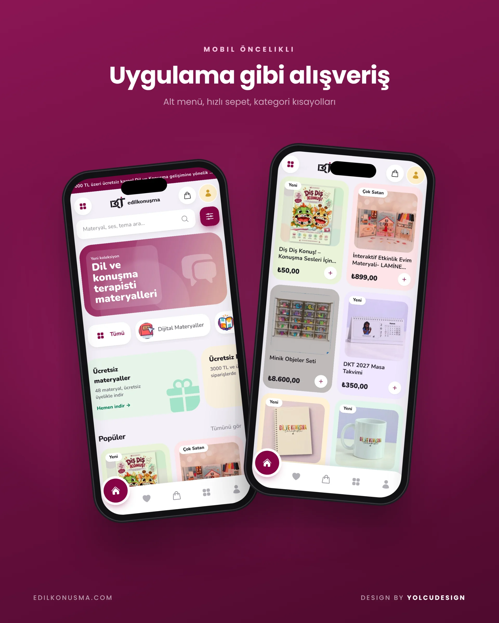 Edilkonuşma E-ticaret – Logo & Kurumsal Kimlik · Web Tasarım · E-Ticaret